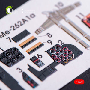 KELIK K48004 ME-262A1 INTERIOR 3D DECALS FOR TAMIYA KIT 1/48 – immagine 4