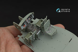Intérieur imprimé en 3D et coloré sur papier décalcomanie Quinta Studio QD35049 UH-1C (Academy) 1/35 – image 4