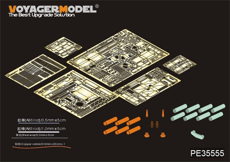 Maquette Voyager PE35555 Char d'assaut américain moderne M1A2 SEP Abrams avec TUSK I/II (version de base pour Tamiya 35326, échelle 1/35)