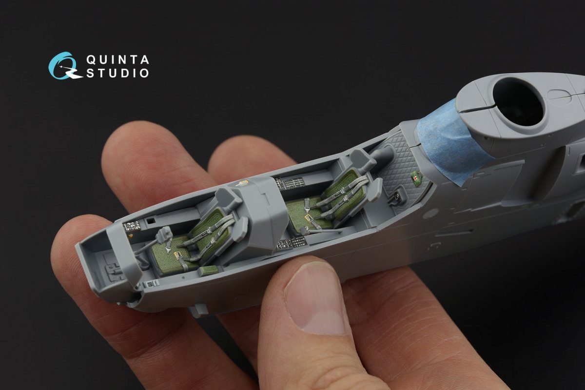 Intérieur imprimé en 3D et coloré sur papier décalcomanie Quinta Studio QD48331 AH-1G (Special Hobby) 1/48 – image 11