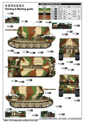 Trumpeter 09531 Flakpanther w/8.8cm Flak 36/37 1/35 – zdjęcie 3