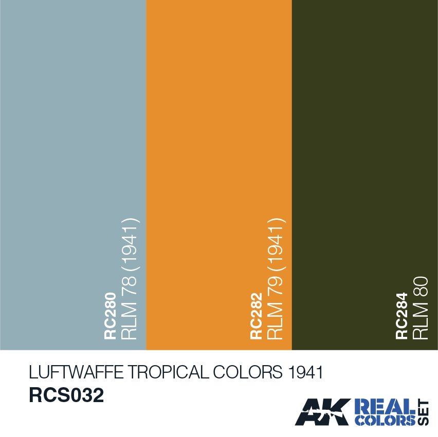 AK Interactive RCS032 LUFTWAFFE TROPICAL COLORS 1941 3x10ml – image 2