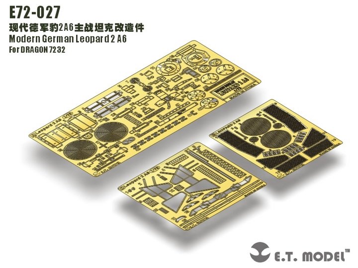 E.T. Model E72-027 Modern German Leopard 2 A6 For DRAGON 7232 1/72 – immagine 4