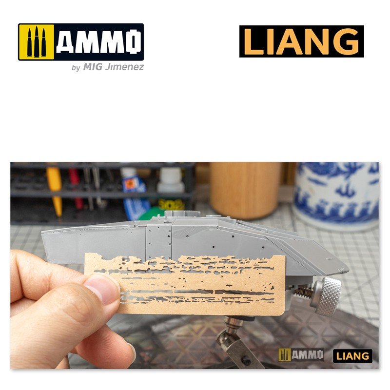 Liang 0009 Chipping Effects Airbrush Stencils – immagine 7