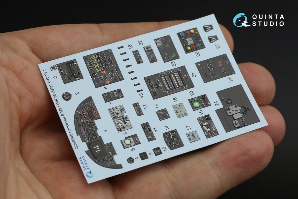 Quinta Studio QD48248 Lancaster B Mk.I 3D-Printed &amp;amp; coloured Interior on decal paper (HK Models) 1/48 – zdjęcie 13