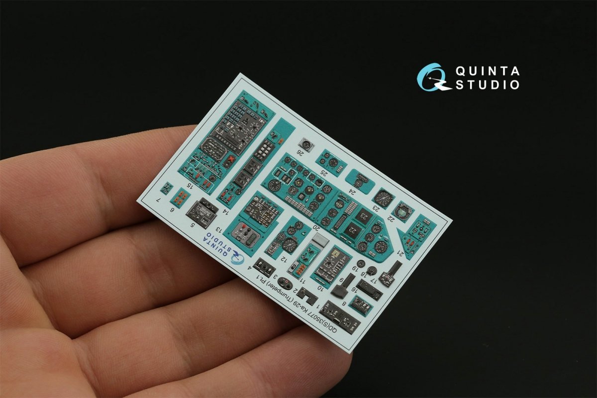 Quinta Studio QDS-35077 Ka-29 3D-Printed &amp;amp; coloured Interior on decal paper (Trumpeter) (Small version) 1/35 – immagine 10