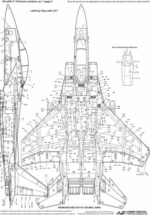 HobbyDecal ST48051V1 Numéros de panneaux F-15 ver 1 1/48 – image 4