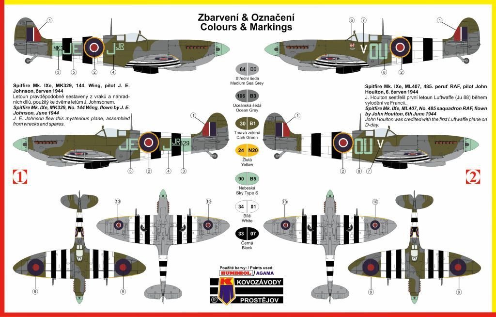 Kozavody Prostejov KPM0083 Supermarine Spitfire Mk.IXe 1/72 – Bild 2
