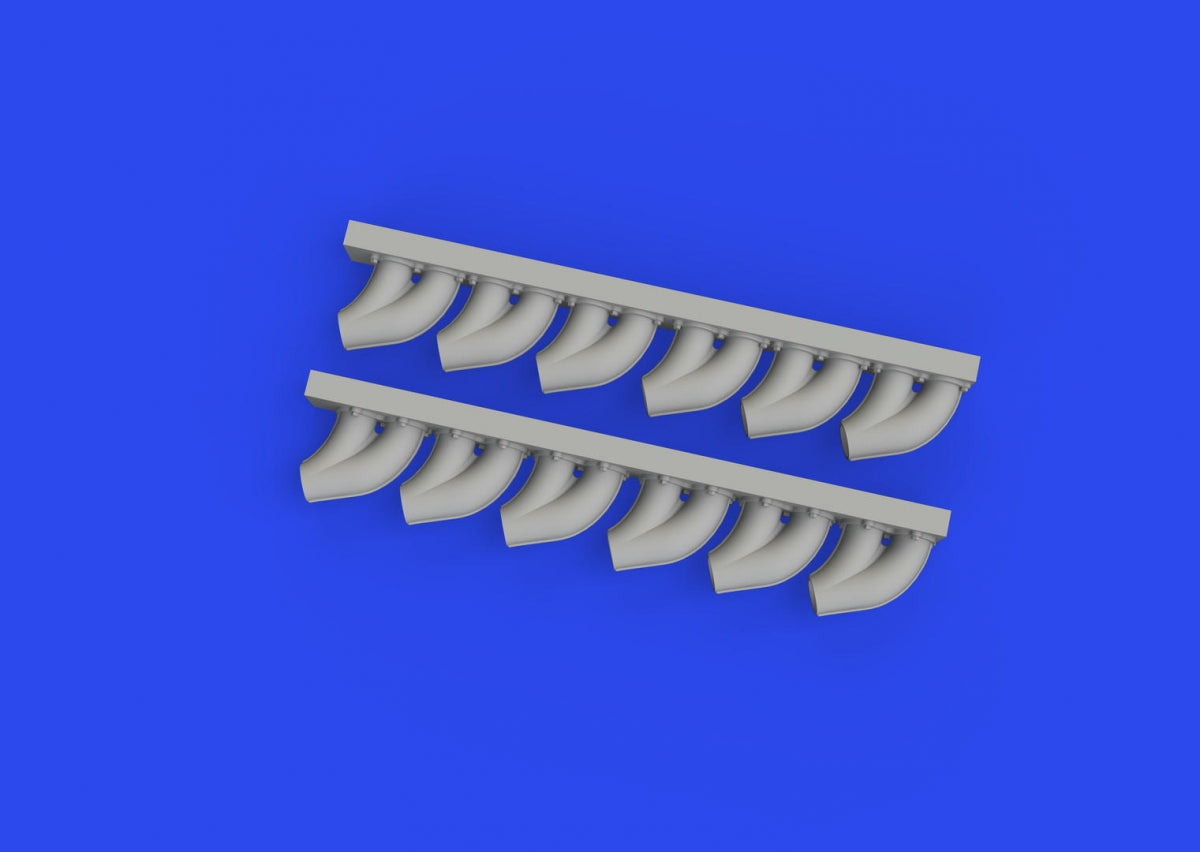 Eduard 648959 P-39 exhaust stacks rounded PRINT EDUARD 1/48 – immagine 3