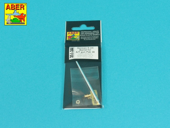 Aber 35L-344 5 cm L/60 Barrel for Pak 38 / Lufa do niemieckiej armaty p/panc Pak 38 (Tamiya) 1/35