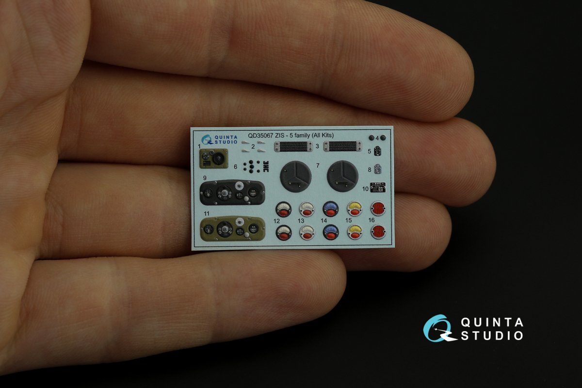 Quinta Studio QD35067 ZiS-5 3D-Printed &amp;amp; coloured Interior on decal paper (All kits) 1/35 – immagine 5