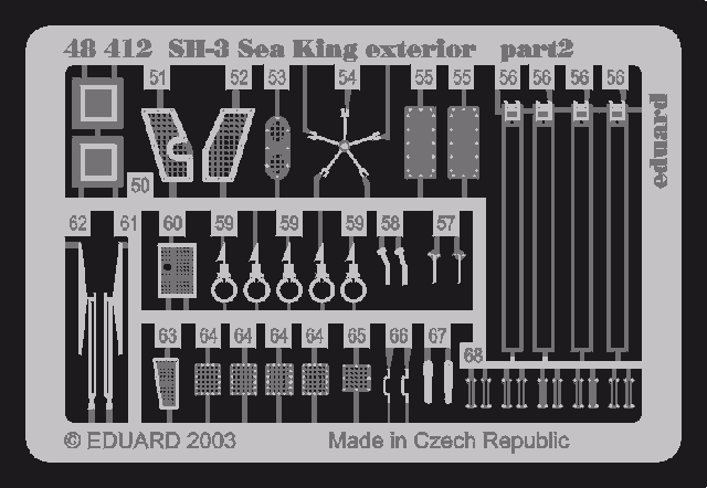 Eduard 48412 SH-3 exterior 1/48 (HASEGAWA) – immagine 2