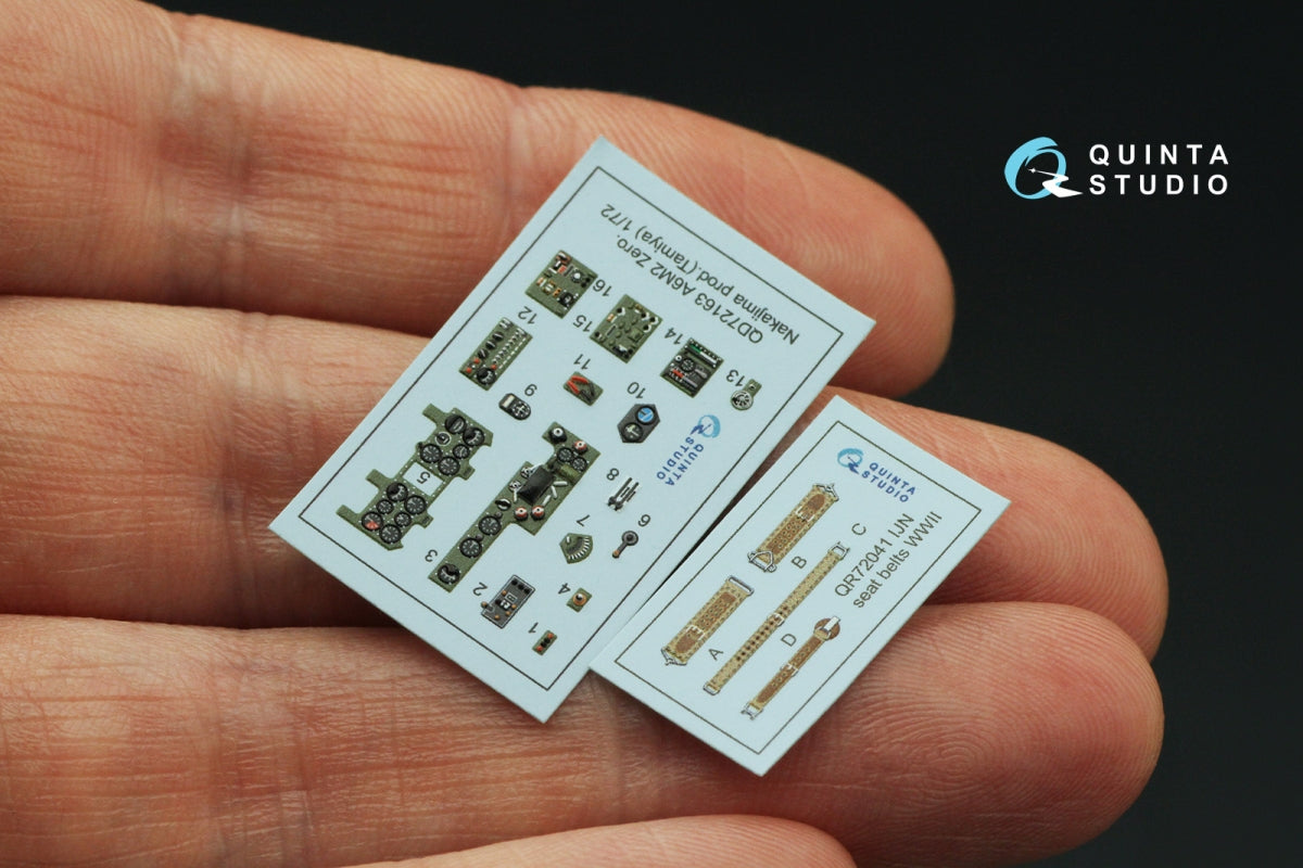Quinta Studio QD72163 A6M2 Zero (Nakajima Prod.) 3D-Printed coloured Interior on decal paper (Tamiya) 1/72 – imagen 2