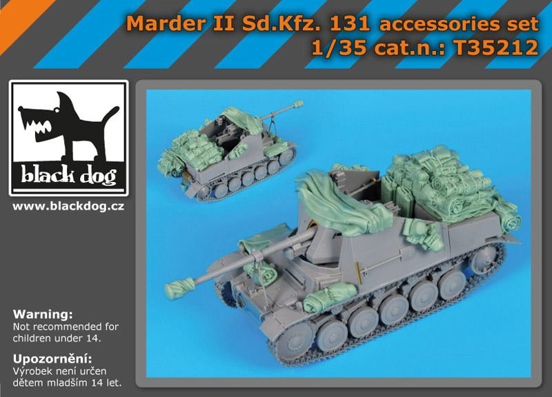 Chien noir T35212 Marder II Sd.Kfz. 131 accessoires set 1/35