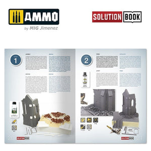 AMMO of Mig Jimenez 6510 How to Paint Brick Buildings. Colors &amp;amp; Weathering System Solution Book (Multilingual) – imagen 2