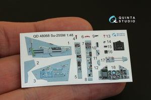 Quinta Studio QD48068 Su-25SM 3D-Printed &amp;amp; coloured Interior on decal paper (for KP kit) 1/48 – immagine 3