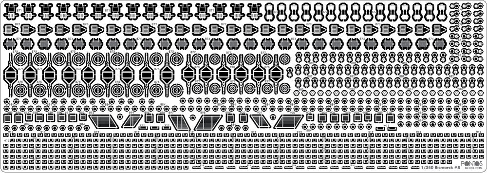 Pontos 35022F1 BISMARCK 1941 Detail Up Set 1/350 – immagine 24