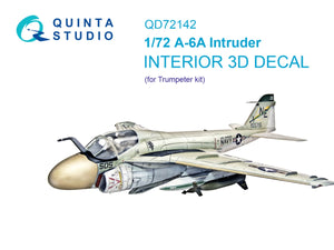 Quinta Studio QD72142 A-6A Intruder 3D-Printed coloured Interior on decal paper (Trumpeter) 1/72
