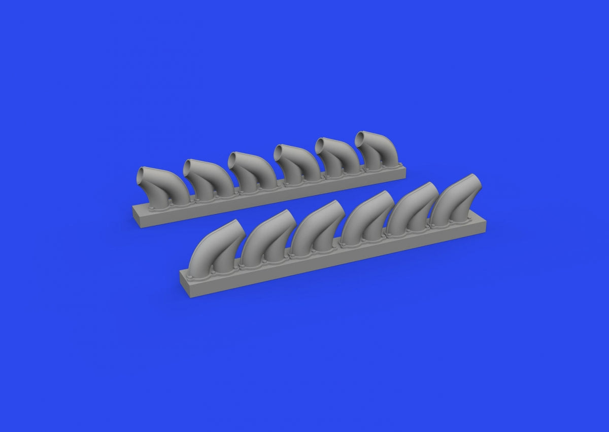 Eduard 648959 P-39 exhaust stacks rounded PRINT EDUARD 1/48 – immagine 2