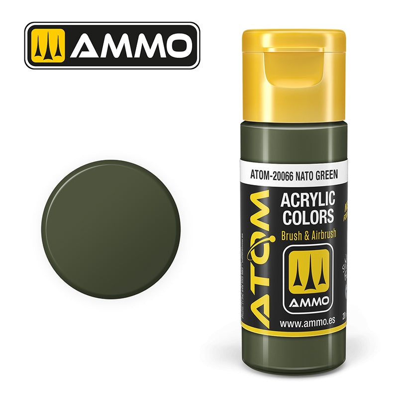Munitions Mig Jimenez 20066 ATOM COLOR Vert OTAN 20 ml