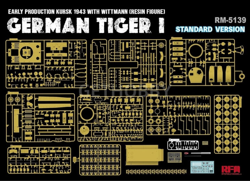 Rye Field Model 5139 Tiger I Early Production Wittmann Kursk 1943 Standart Version 1/35 – immagine 3