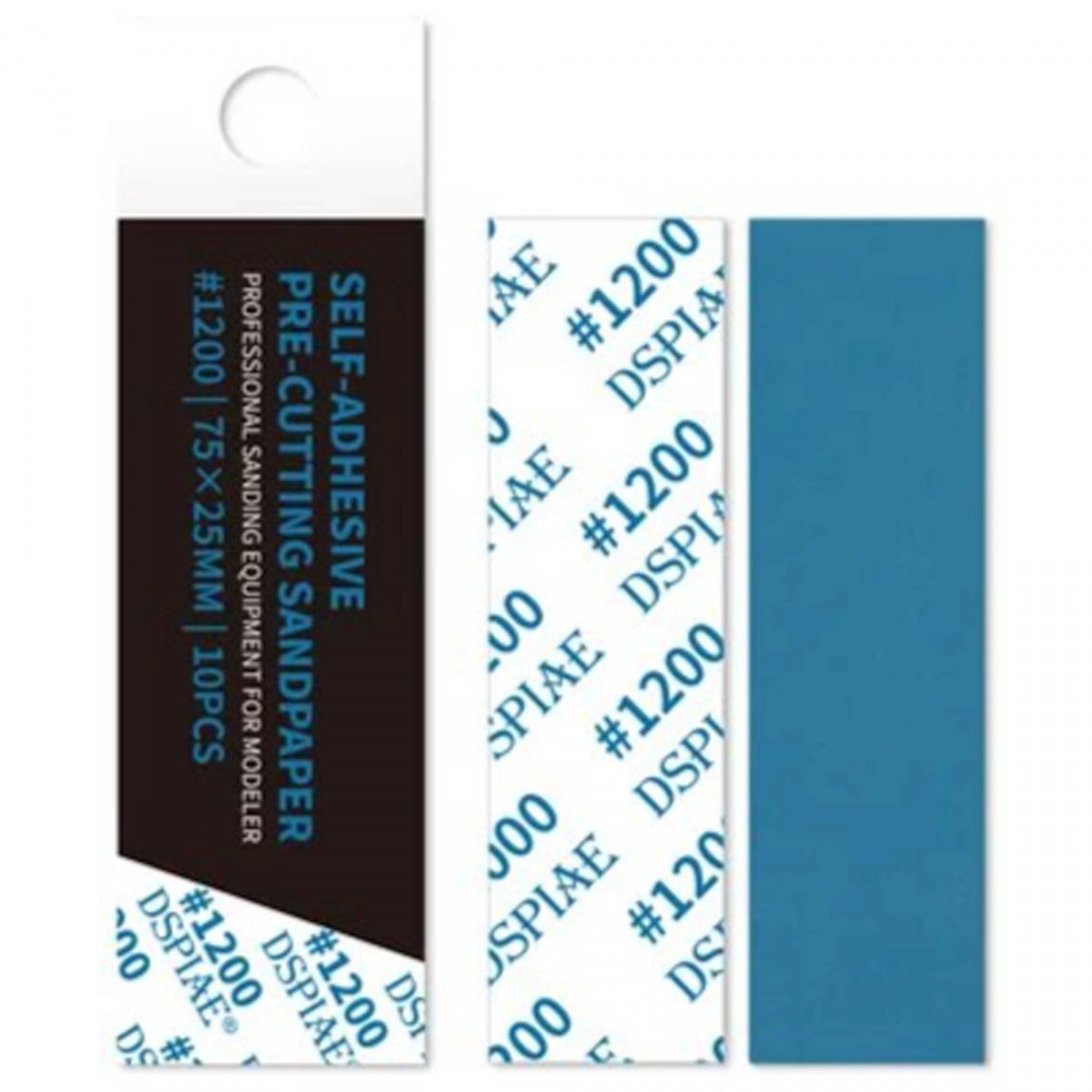 DSPIAE DSP-1200 Reusable Self-Adhesive Sandpaper #1200 (75 x 25 mm) 10 pcs