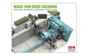Maquette Rye Field M4A3 76W HVSS Sherman, échelle 1/35, avec intérieur complet – image 4