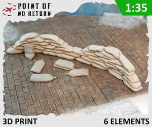 Point of no Return 3524052 Worki z piaskiem (stanowisko KM typ 1) / Sandbags (MG Firing post - type 1) 1/35 – immagine 2
