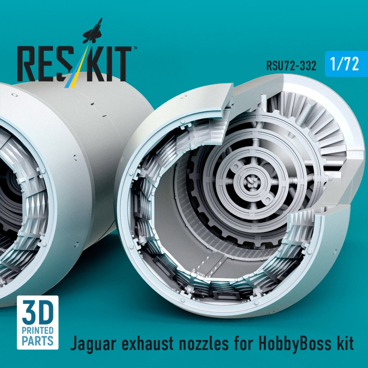 RESKIT RSU72-0332 Jaguar exhaust nozzles for HobbyBoss kit (3D Printed) 1/72