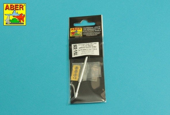 Aber 35L-326 Germ.75mm barrel for Pz VI F2 or G without muzzle brake Fit to Dragon models: 6360; 6363; 6594; 1/35 – immagine 3