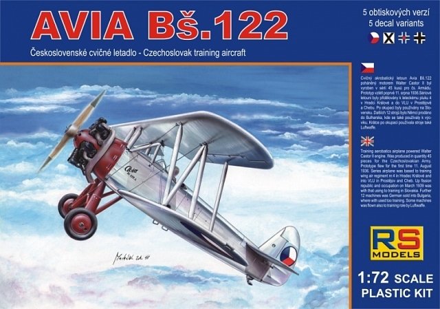 RS Models 92069 Avion d&amp;#39;entraînement tchécoslovaque Avia Bš.122 1/72