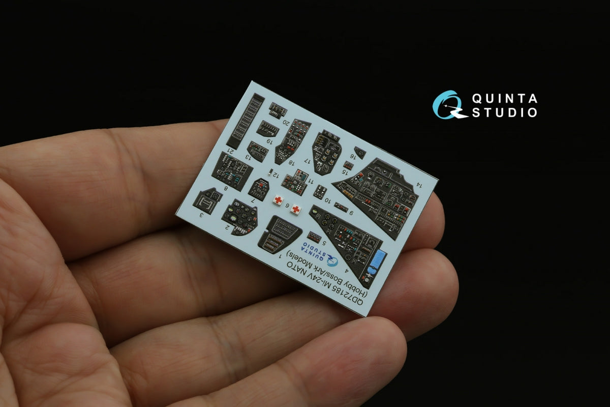 Quinta Studio QD+72185 Mi-24V NATO 3D-Printed &amp;amp; coloured Interior on decal paper (Hobby Boss/ARK Models) (with 3D-printed resin parts) 1/72 – Bild 5