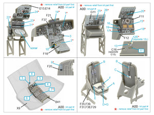 Quinta Studio QD48430 Westland Sea King HAS.5 3D-Printed &amp;amp; coloured Interior on decal paper (Airfix) 1/48 – immagine 2