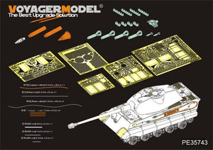 Maquette Voyager PE35743 Tigre Royal Allemand de la Seconde Guerre mondiale (tourelle Porsche) (pour TAMIYA 35169) 1/35