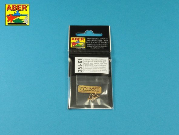 Aber 35L-171 Set of gun barrel tips for MG 08 x3 pcs. And barrel tips for MG 08/15 x 3 pcs. 1/35 – immagine 8