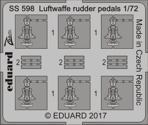 Eduard SS598 Pédales de gouvernail Luftwaffe 1/72
