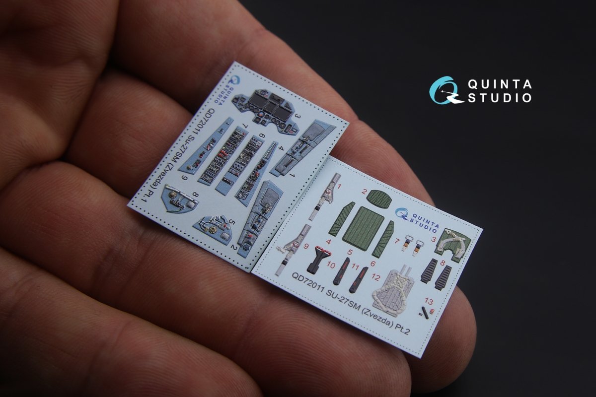 Quinta Studio QD72011 Su-27SM 3D-Printed &amp;amp; coloured Interior on decal paper (for Zvezda kit) 1/72 – Bild 2