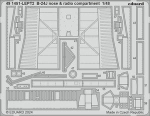 Eduard 491451 B-24J nose &amp;amp; radio compartment HOBBY BOSS 1/48 – immagine 2