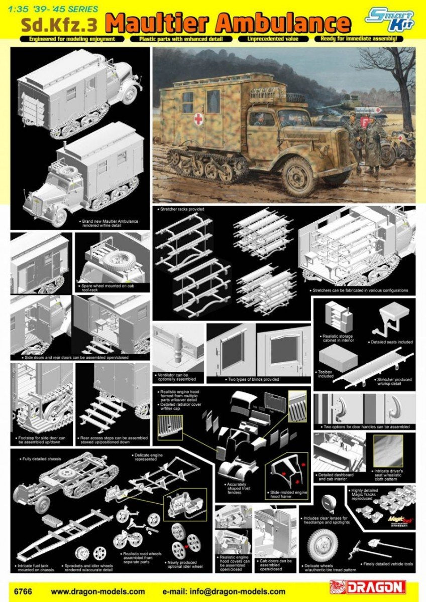 Dragon 6766 Sd.Kfz.3 Ambulance Maultier (1/35) – image 2