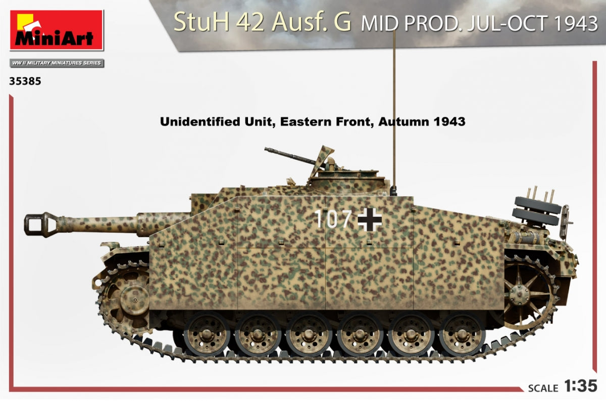 MiniArt 35385 StuH 42 Ausf. G MID PROD. JUL-OCT 1943 1/35 – zdjęcie 6