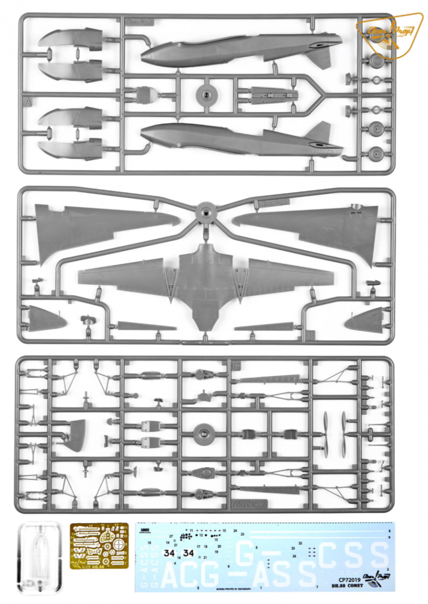 Clear Prop! CP72019 DH.88 COMET ADVANCED KIT 1/72 – immagine 7
