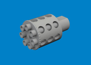 Eduard 672421 A-10C rotary gun flash suppressor PRINT GREAT WALL HOBBY 1/72