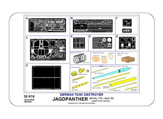 Aber 35K18 Sd,Kfz. 173 Jagdpanther - late/final version 1/35 – image 14