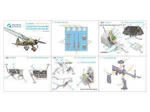 Quinta Studio QD+48582 Westland Lysander Mk.I 3D-Printed &amp;amp; coloured Interior on decal paper (Airfix) (with 3D-printed resin parts) 1/48 – Bild 14