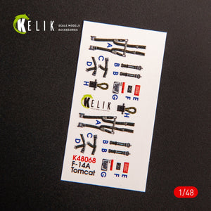 KELIK K48068 F-14A TOMCAT LATE INTERIOR 3D DECALS FOR TAMIYA KIT 1/48 – immagine 3