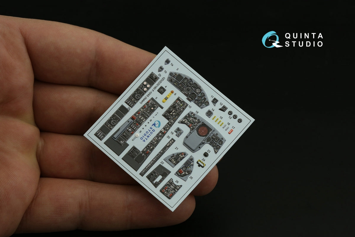 Quinta Studio QDS-32180 F-104S 3D-Printed coloured Interior on decal paper (Italeri) (small version) 1/32 – immagine 3