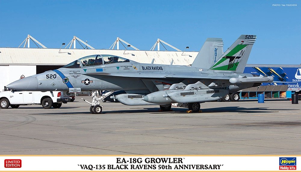 Hasegawa 02351 EA-18G GROWLER™ « VAQ-135 BLACK RAVENS 50e ANNIVERSAIRE » 1/72
