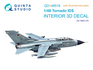 Quinta Studio QD+48518 Tornado IDS 3D-Printed coloured Interior on decal paper (Italeri) (with 3D-printed resin parts) 1/48