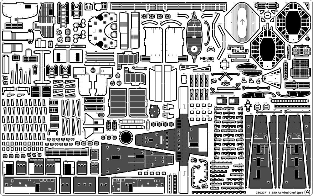 Pontos 35033F1 ADMIRAL GRAF SPEE 1939 Detail Up Set 1/350 – zdjęcie 7