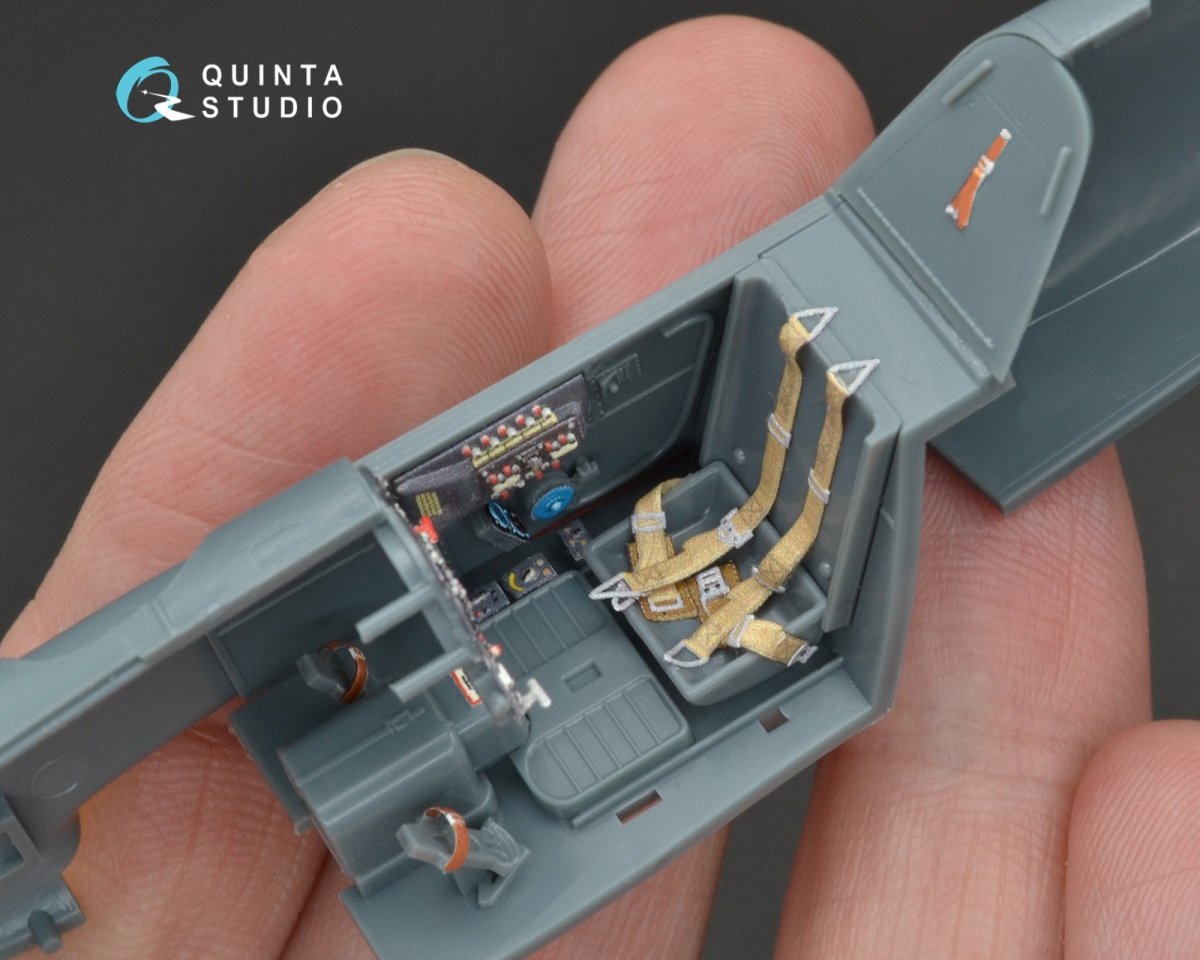 Intérieur imprimé en 3D et coloré sur papier décalcomanie Quinta Studio QD48094 Bf 109G-6 (pour kit Eduard) 1/48 – image 7